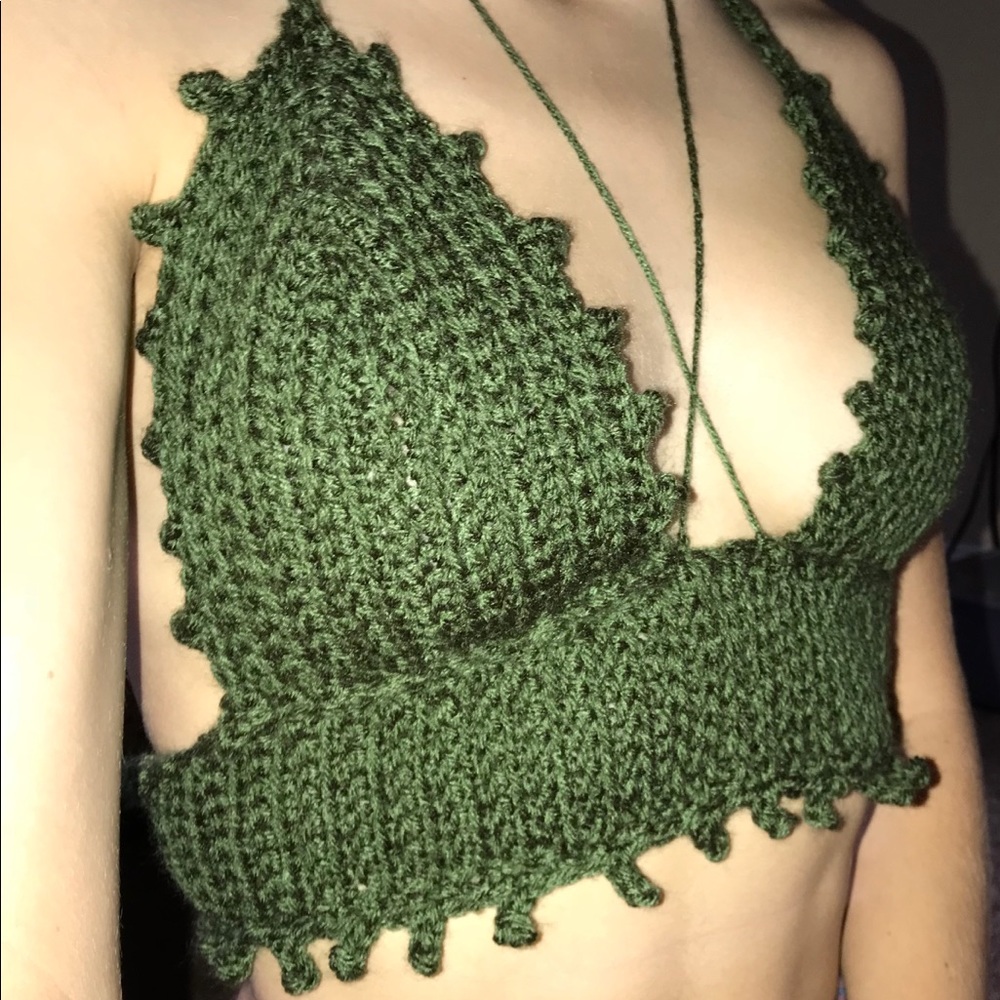 Forest green bralette